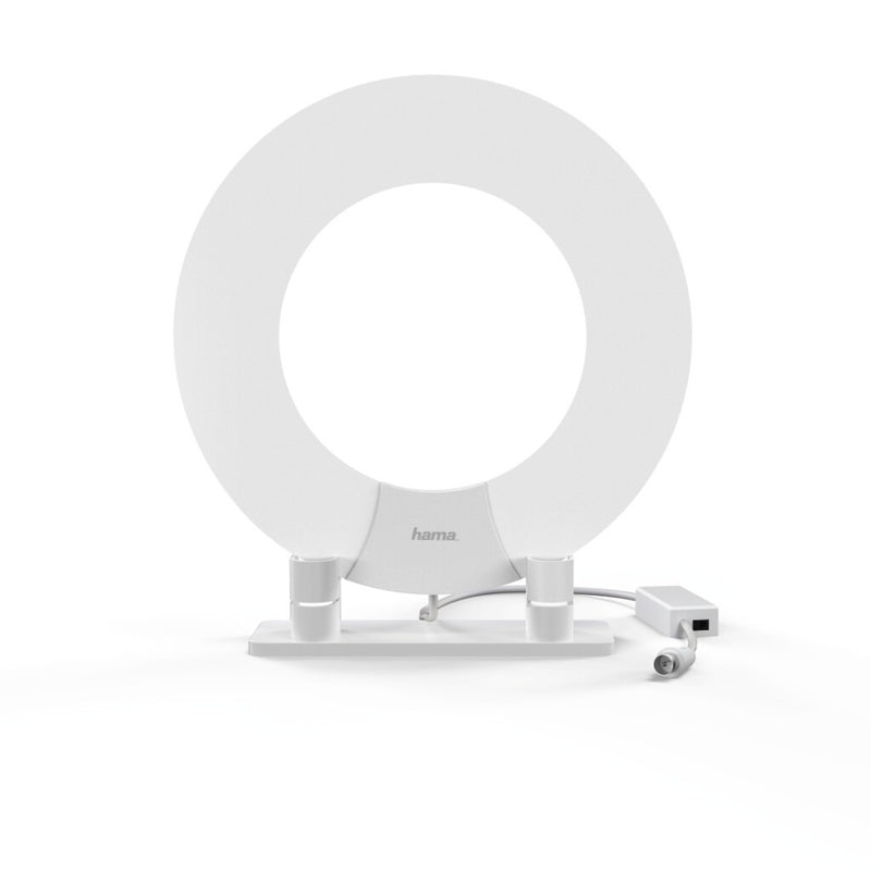 Afbeelding laden in galerijviewer, Hama dvb-t dvb-t2 kamerantenne performance 45 ring-design actief wit