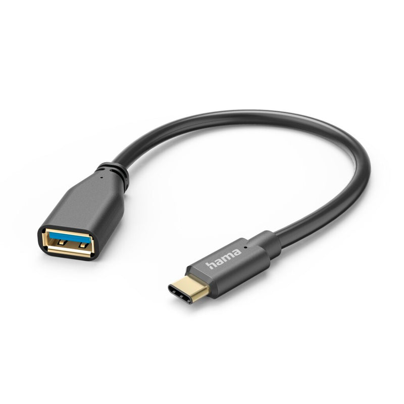 Load image into Gallery viewer, Hama usb-adapterkabel otg usb-c-stekker - usb-a-aansluiting 15 cm zwart