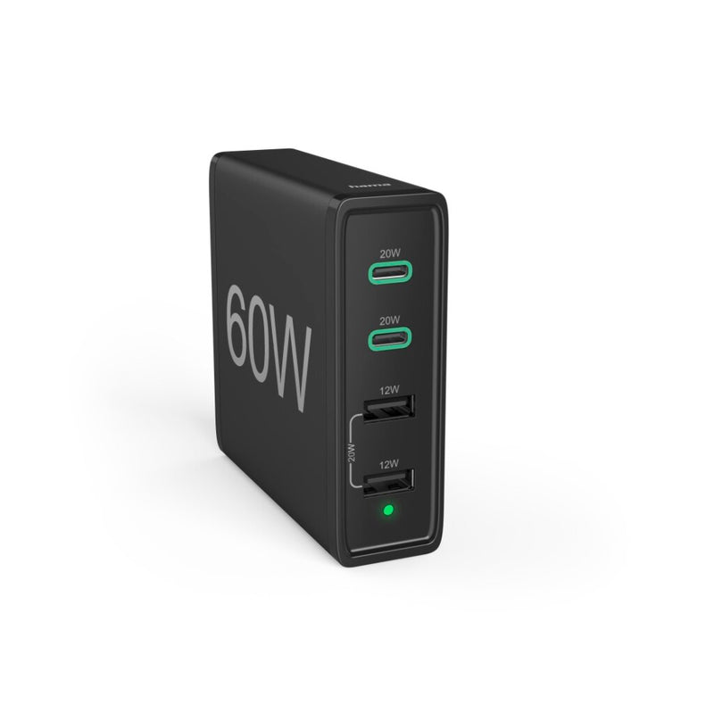 Load image into Gallery viewer, Hama snellader 4 poorten 2x usb-c pd qc 2x usb-a 60 w zwart
