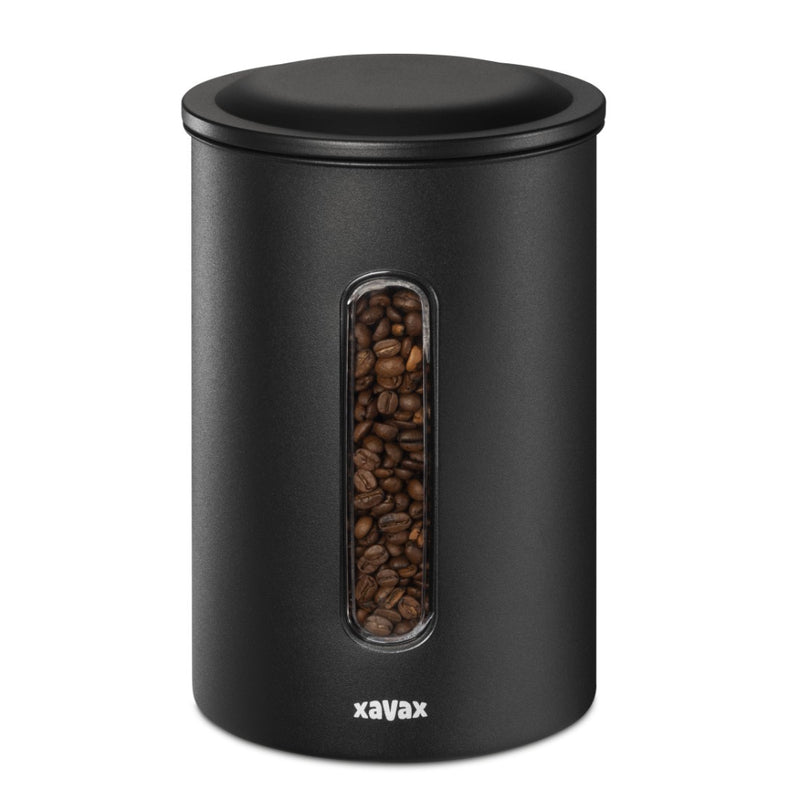 Load image into Gallery viewer, Xavax koffieblik voor 1,3 kg bonen of 1,5 kg poeder luchtdicht aromadicht zw