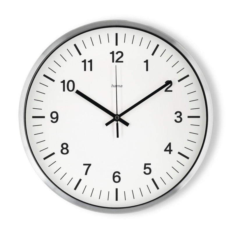 Load image into Gallery viewer, Hama radiogestuurde wandklok shiny ø 35cm aluminium