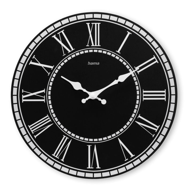 Load image into Gallery viewer, Hama wandklok rab vintage tikt niet 30 cm zwart wit mdf