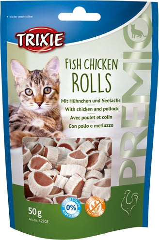 Load image into Gallery viewer, Trixie premio fish chicken rolls