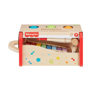 Chargez l'image dans la visionneuse de la galerie, Fisher-price houten xylophone speelgoed met hamerbank voor kinderen.