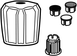 Load image into Gallery viewer, Kirchhoff acryl handgreep helder, met klik-in-dop, markering blauw rood wit - 98614700
