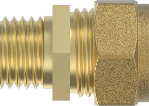 Afbeelding laden in galerijviewer, Kirchhoff messing overgangsstuk, blank, 18 mm x 1 2 et, klemkoppeling voor koperen buis - 989457617