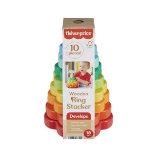 Afbeelding laden in galerijviewer, Fisher price hout ring stacker | 2 stuks