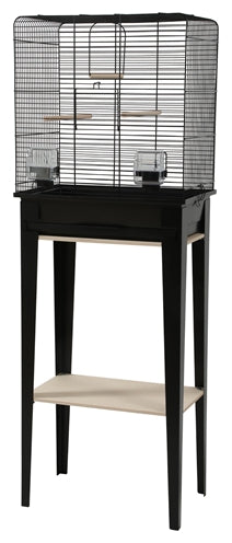 Load image into Gallery viewer, Zolux Vogelkooi chic loft met meubel zwart