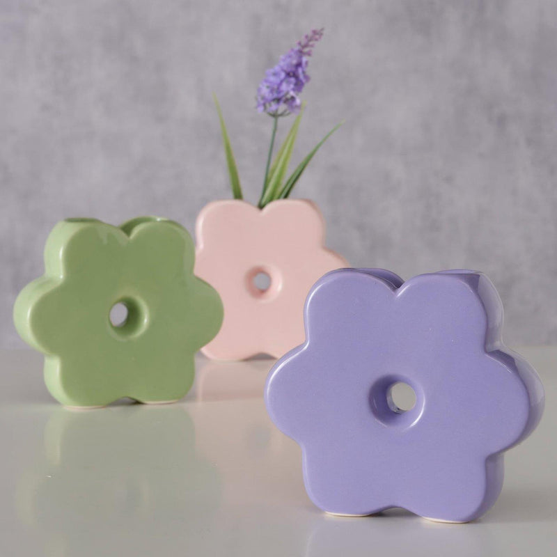 Afbeelding laden in galerijviewer, Boltze home vaas doris 13,5x3,5x12cm 3 assorti