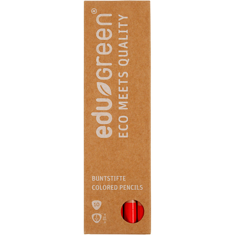 Afbeelding laden in galerijviewer, Https: www.cchobby.nl edugreen-jumbo-kleurpotloden-vulling-5-mm-rood-10-stuk-1-doos
