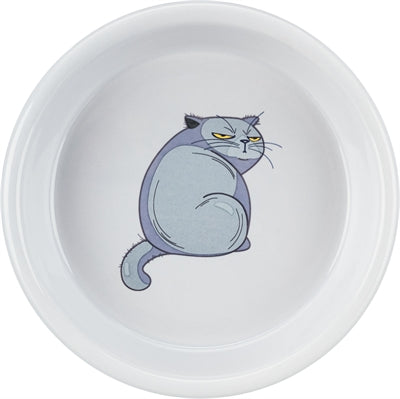 Load image into Gallery viewer, Trixie voerbak waterbak boze kat grijs