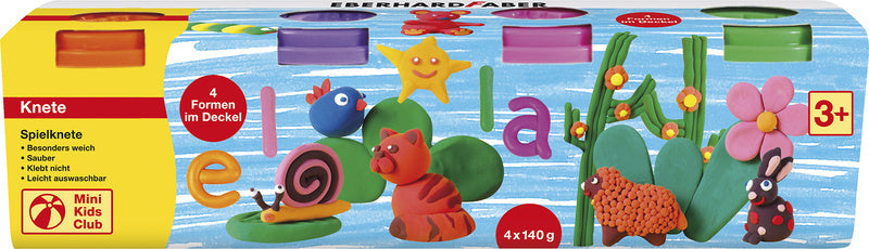 Load image into Gallery viewer, Eberhard faber ef-572510 kinderklei in beker,140gr oranje, roze, groen, paars