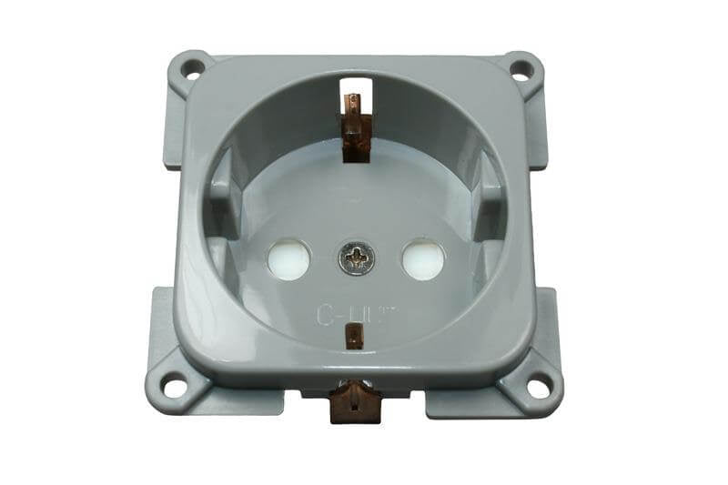 Chargez l'image dans la visionneuse de la galerie, C-line wandcontactdoos camper en caravan 230 volt grijs