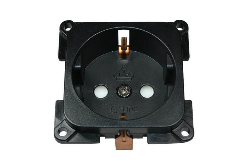 Laden Sie das Bild in Galerie -Viewer, C-line wandcontactdoos camper en caravan 230 volt zwart