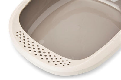 Load image into Gallery viewer, Savic kattenbak happy planet gizmo met rand mocca warmgrijs