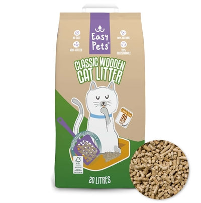 Load image into Gallery viewer, Easypets biodegradable classic houtkorrels kattenbakvulling