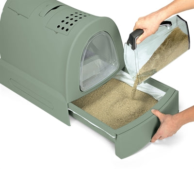 Load image into Gallery viewer, Imac Kattenbak zuma met schuiflade groen