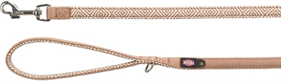 Load image into Gallery viewer, Trixie Hondenriem boho ruiten premium met neopreen karamel