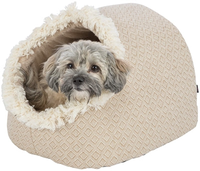 Afbeelding laden in galerijviewer, Trixie kattenmand iglo boho beige