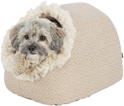 Afbeelding laden in galerijviewer, Trixie kattenmand iglo boho beige