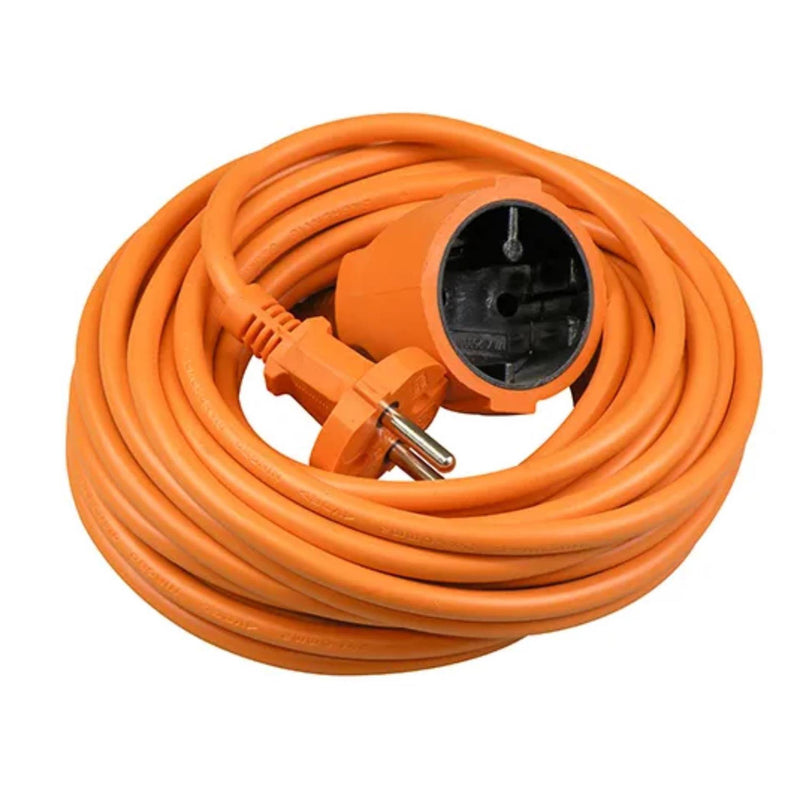 Afbeelding laden in galerijviewer, Verlengsnoer 10m oranje ongeaard max 3500w 2x1,5mm