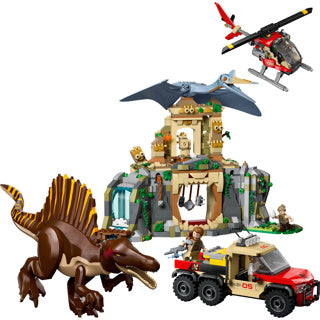 ギャラリービューアに画像をロードする, Lego jurassic world 76976 spinosaurus en quetzalcoatlus luchtmissie