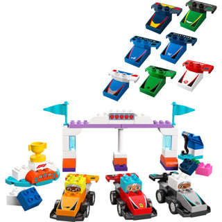 Chargez l'image dans la visionneuse de la galerie, Lego duplo town 10445 f1 team racewagens en coureurs