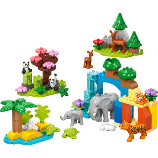 Afbeelding laden in galerijviewer, Lego duplo town 10446 3-in-1 families van wilde dieren