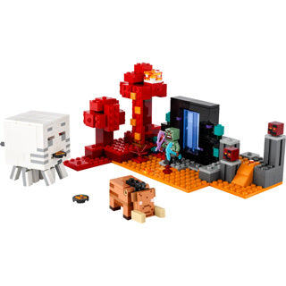 Load image into Gallery viewer, Lego LEGO Minecraft 21255 Hinderlaag bij het Nether-Portaal