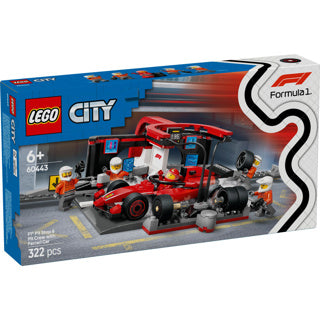 Afbeelding laden in galerijviewer, Lego city f1 pitstop en pitcrew met ferrari auto - 60443