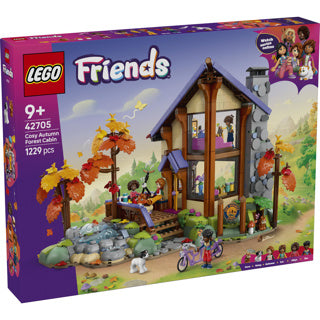 Afbeelding laden in galerijviewer, Lego friends gezellige boshut in de herfst speelgoed met dieren figuren en poppetjes 42705