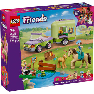 Afbeelding laden in galerijviewer, Lego friends 42695 trailer met paard en veulen