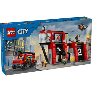 Chargez l'image dans la visionneuse de la galerie, Lego city brandweerkazerne en brandweerauto - 60414