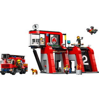 Chargez l'image dans la visionneuse de la galerie, Lego city brandweerkazerne en brandweerauto - 60414