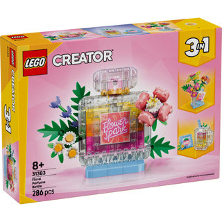 Afbeelding laden in galerijviewer, Lego creator 3in1 parfumfles met bloemen speelgoed voor kinderen en kinderkamer decoratie 31383