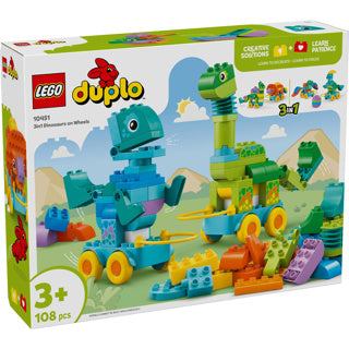Afbeelding laden in galerijviewer, Lego ® duplo® stad 3-in-1 dinosaurussen op wielen - 10451