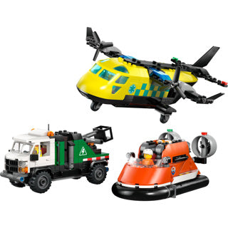 Chargez l'image dans la visionneuse de la galerie, Lego city 60505 vliegtuig, servicewagen en hovercraft remix