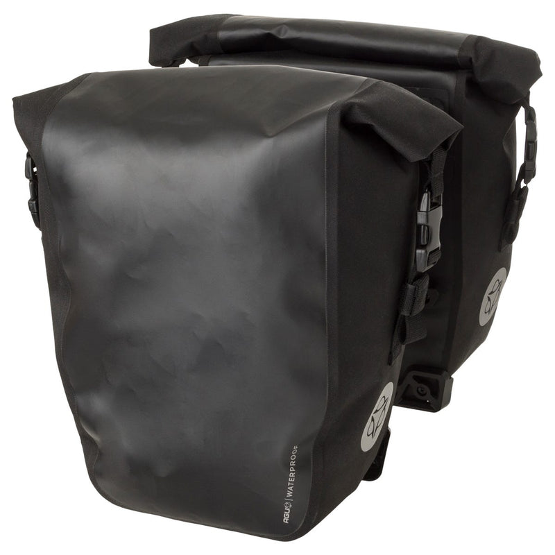 Afbeelding laden in galerijviewer, Agu clean dubbele fietstas shelter click'ngo medium mik black