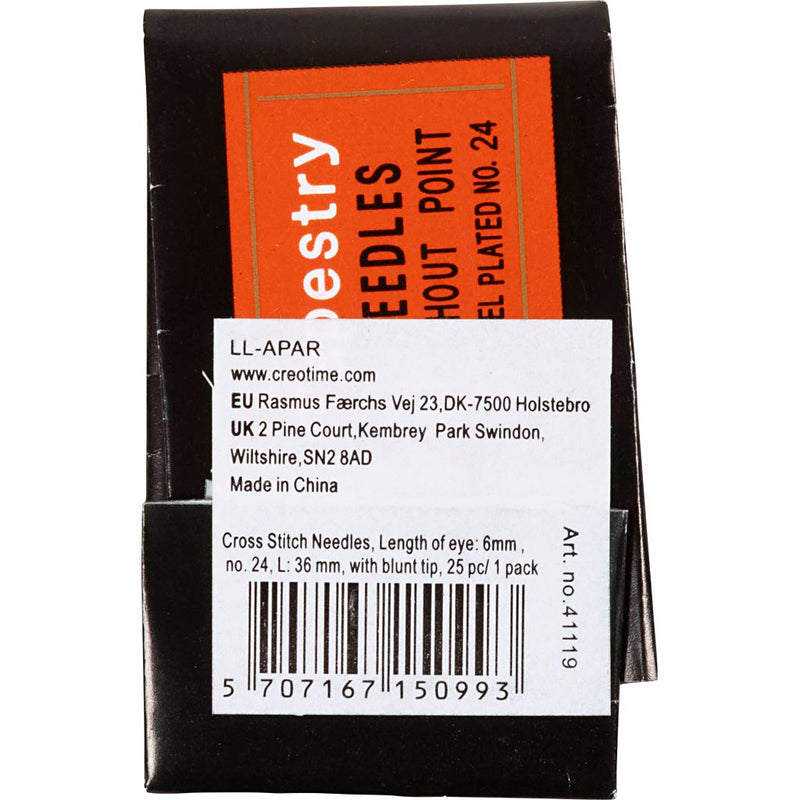 Load image into Gallery viewer, Creativ company https: www.cchobby.nl borduurnaalden-lengte-van-het-oog-6-mm-afm-24-l-36-mm-zonder-punt-25-stuk-1-doos