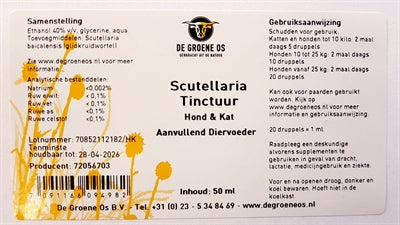 Load image into Gallery viewer, De groene os Scutellaria tinctuur hond kat