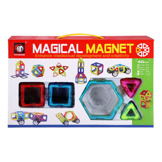 Load image into Gallery viewer, Science magnetische tegels diverse vormen 40 delig 5,5 cm