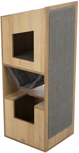 Load image into Gallery viewer, Trixie Citystyle cat tower bruin grijs