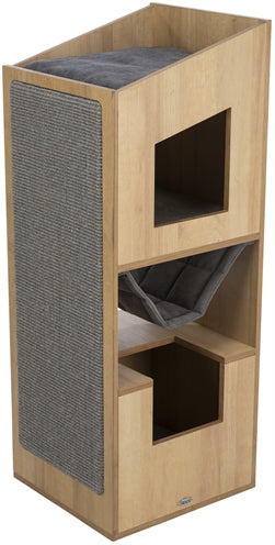Load image into Gallery viewer, Trixie Citystyle cat tower bruin grijs