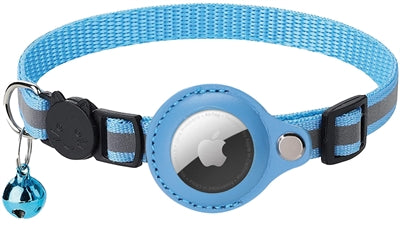 Load image into Gallery viewer, Croci Halsband kat met tag houder lichtblauw