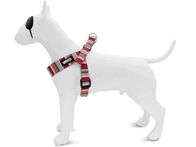 Load image into Gallery viewer, Morso mini hondentuig verstelbaar gerecycled skyline rood roze