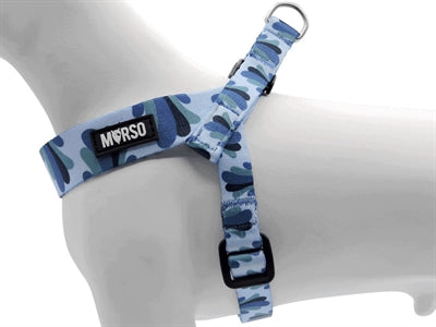 Load image into Gallery viewer, Morso mini hondentuig verstelbaar gerecycled splash blauw