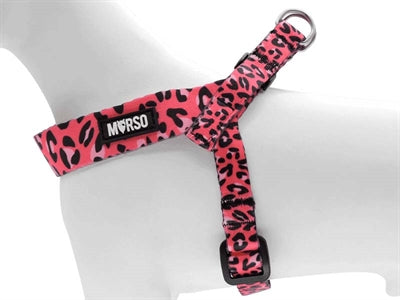 Load image into Gallery viewer, Morso mini hondentuig verstelbaar gerecycled bubble leo roze