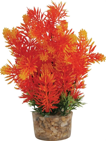 Load image into Gallery viewer, Zolux Ornament pastic plant op stenen puntig assorti