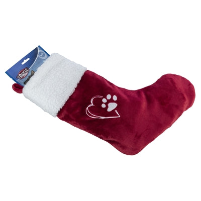 Load image into Gallery viewer, Trixie Xmas kerstsok pluche rood wit