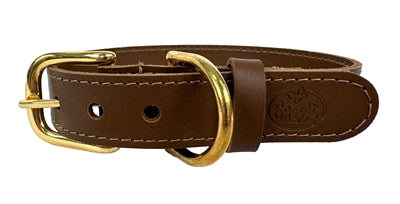 Load image into Gallery viewer, Sazzz Halsband hond braveheart leer zadel bruin